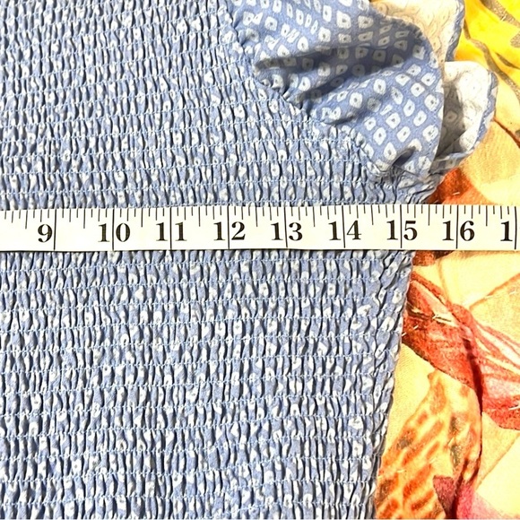 Michelle McDowell Zoe, Poly Blend Smocked Upper Jumpsuit, EUC, Size Medium - Picture 9 of 12